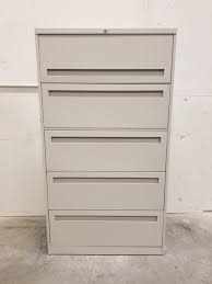 5 drawer putty lateral file cabinet