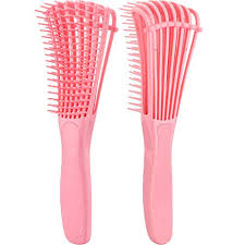 New red 360 wave detangling hair brush medium bristles 100% wood. 2 Pack Detangling Brush For Curly Hair Ez Detangler Brush Hair Detangler Afro Textured 3a To 4c Kinky Wavy For Wet Dry Long Thick Curly Hair Exfoliating For Beautiful And Shiny Curls Pink