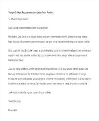 Letter Of Recommendation College Reference From Employer