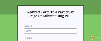 php redirect to url after form