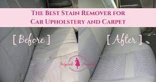 Use a scrub brush to swab away soiled areas and stains, making sure that you rub the bristles along the direction of the fabric grain. Easy Car Upholstery Stain Remover