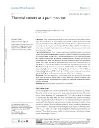pdf thermal camera as a pain monitor
