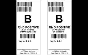 Blood Group Labels