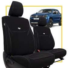 Front Pair Black Neoprene Seat Covers