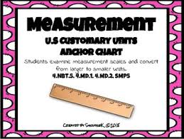 U S Customary Unit Conversion Anchor Chart Mass Lengths