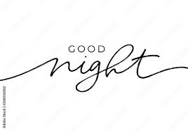 good night calligraphy vector phrase