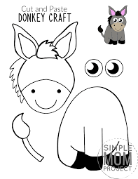 Cut and Paste Donkey Craft with Free Donkey Template – Simple Mom Project