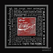 Great coca cola slogan ideas inc list of the top sayings, phrases, taglines & names with picture examples. Coca Cola Slogans Poster Black And White Red Sign Photograph By John Stephens