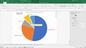 excel 2016 creating a pie chart you