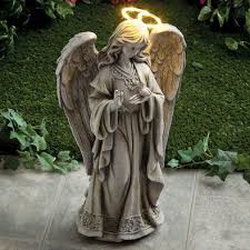solar angel of peace garden sculpture