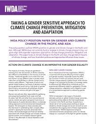 Position paper xiamen, july 2013 committee: Iwda Climate Change Policy Position Paper Iwda