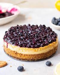 eggless blueberry cheesecake bake