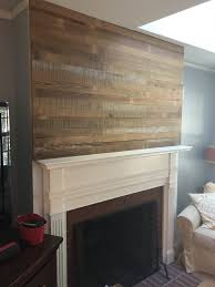 Plank Wall Above Fireplace Plank