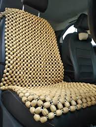 Q1 Beads Beige Wooden Bead Seat Cover