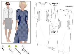 Renae Woven Dress Tiled Pdf Pattern For Instant Download Home Printing By Style Arc