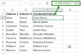 How To Combine Two Columns In Excel 2