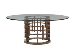 merin round dining table with gl top