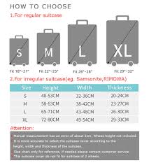 Suitcase Sizes Chart