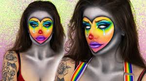 sad rainbow clown makeup tutorial you