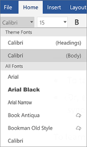 change the font in office apps on a