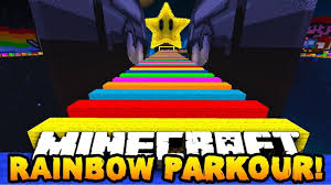 Minecraft parkour servers let players parkour through massive stages and fight to get record times. Rainbow Parkour Minecraft Map