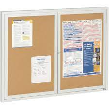 Aarco 2 Door Framed Enclosed Bulletin
