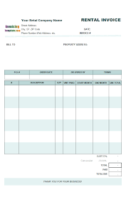 car al invoice sle