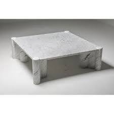 Vintage Coffee Table In Carrara White