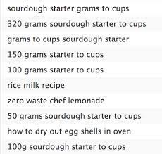 sourdough starter metric and us