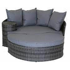 curved rattan sofa