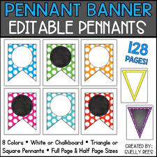 editable pennant banner appletastic