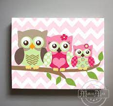 Owl Canvas Art Owl Nursery Art