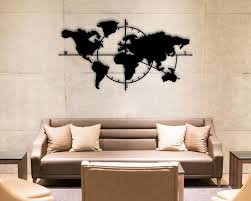 Wall Art World Map Design Makerbhawan
