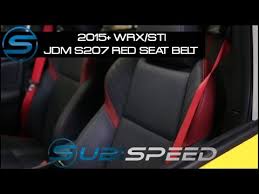 2016 Wrx Sti Jdm S207 Red Seat Belts