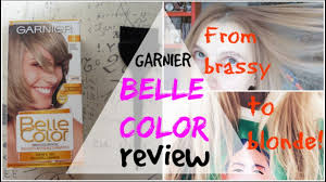 Garnier Belle Color 7 1 Natural Dark Ash Blonde Color Correction From Brassy Yellow To Cool Blonde