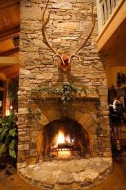 Phillip Tate On Rustic Stone Fireplace