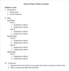 Blank Research Paper Outline Template 