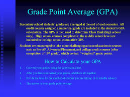 High School And Grade Point Averages Coursework Example