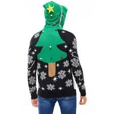 A Tinseltown Take On A Couples Knitted Ugly Christmas Sweater Hoodie