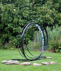 Stunning Steel And Glass Garden Art