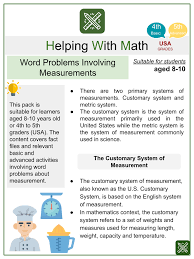 involving measurements math worksheets