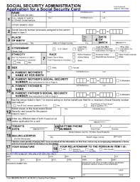 social security application form