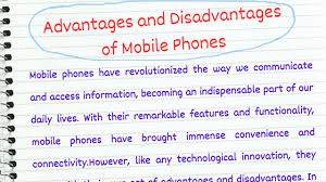 disadvanes of mobile phones