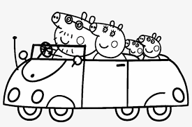 Cartoon drawings of classic cars coloring pages. Peppa Pigs Car Coloring Pages Transparent Png 1105x622 Free Download On Nicepng