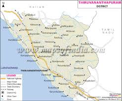 It is the most populous district of kerala. Thiruvananthapuram District Map