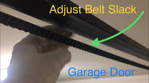 adjust garage door belt slack tighten