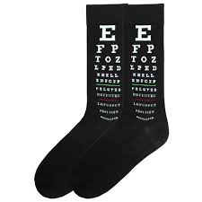 Eye Chart Socks Mens Mens Novelty Socks Socks Crazy Socks