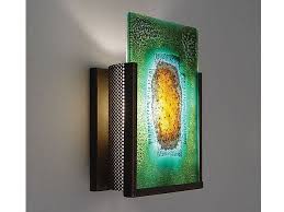 fused glass wall sconce artisan
