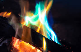 Firewood Burning Blue Or Green