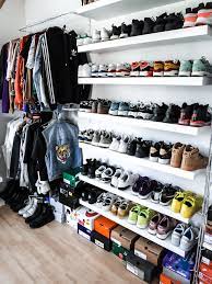 german collector has a sneaker closet